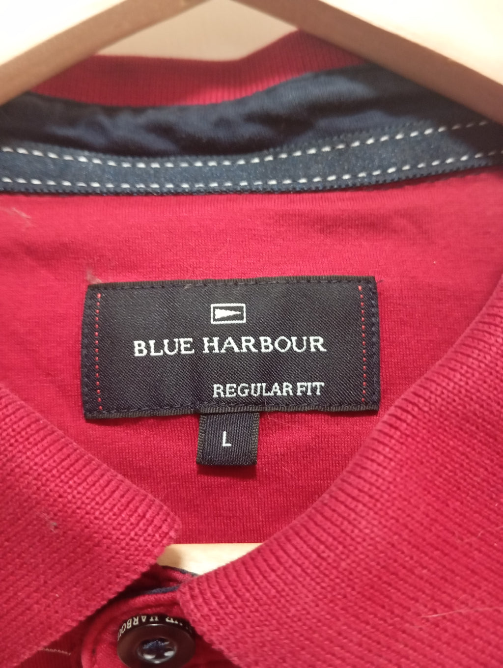 Blue Harbour Gradient Stripe Polo – Bold & Modern Style